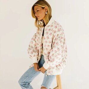 Zoco Ollie Floral Quilted Bomber Jacket
